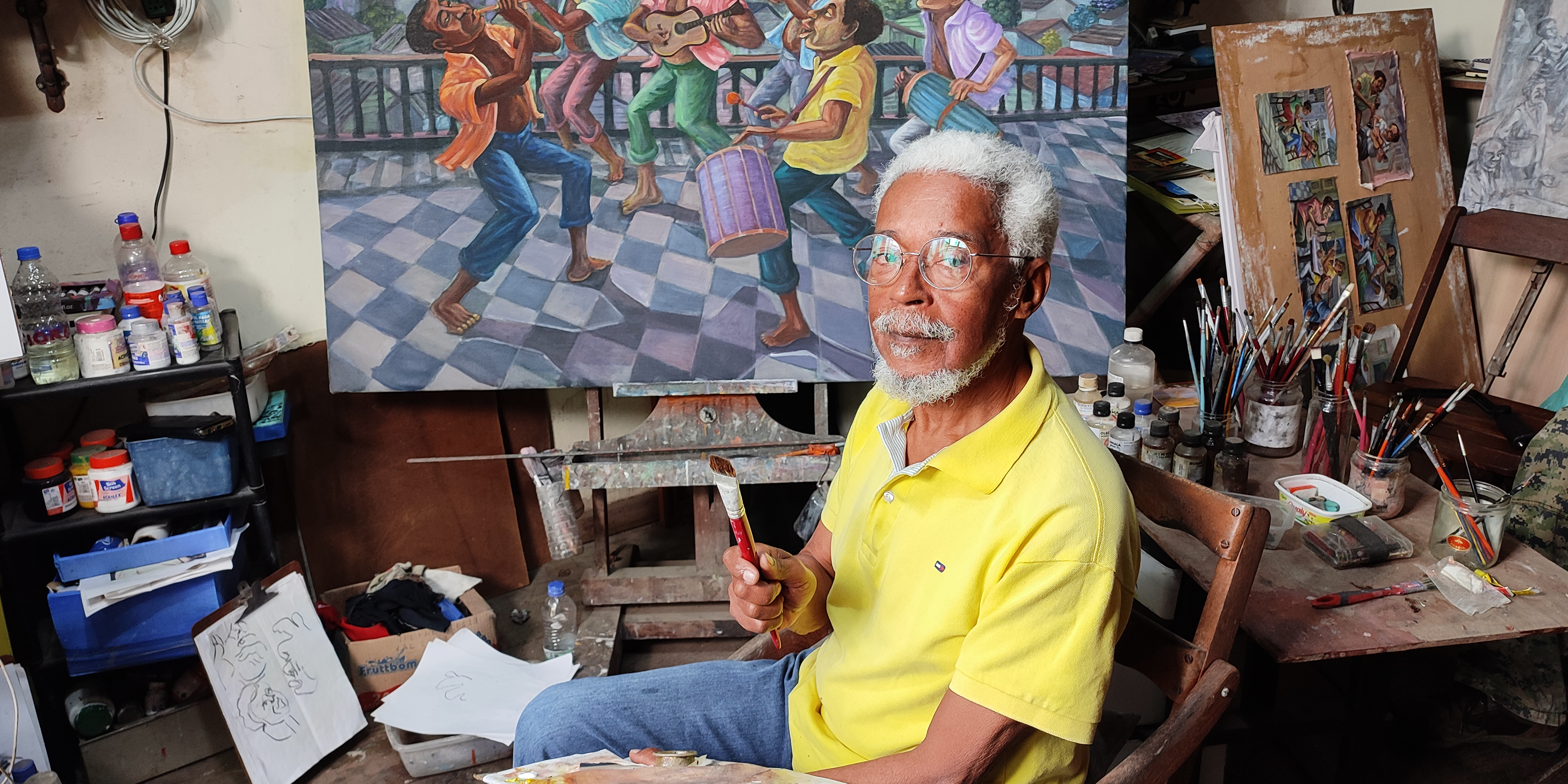 Sérgio Vidal realiza conversa e oficina de desenho livre